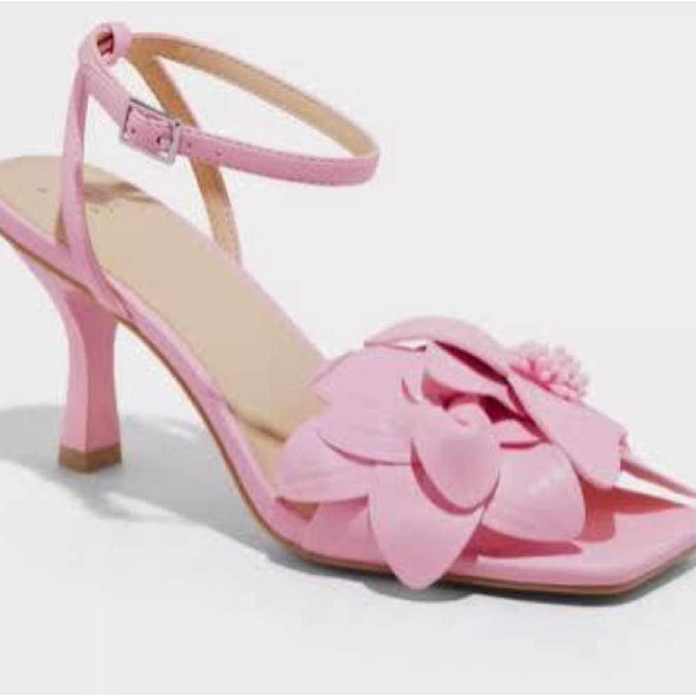 A New Day Women's Sz 7 Antonette Heels Pink 3” Heel New No Box